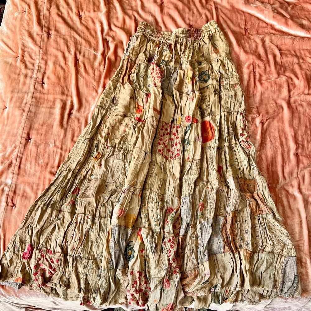 Sacred Threads Patchwork Maxi Skirt